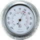 Nextime lelie – thermometer – 22 cm – metaal – gegalvaniseerd zilver – weerbestendig