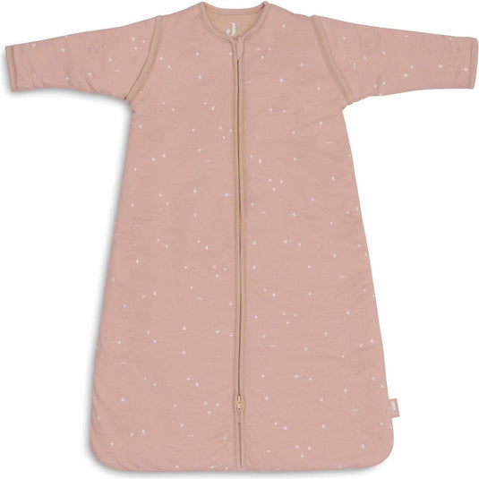 Jollein baby slaapzak winter met afritsbare mouw 110cm - twinkling wild rose - winterslaapzak