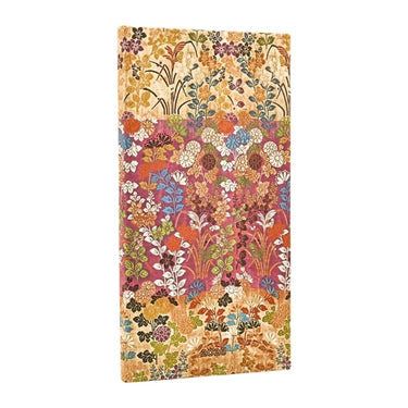 Paperblanks 2026 kara-ori pink (japanese kimono) slim 12-month horizontal hardcover flexi dayplanner 2026 (elastic band closure)