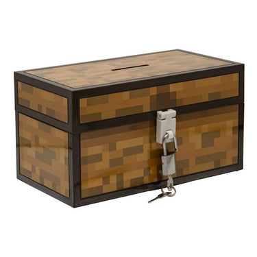 Paladone minecraft spaarpot in kistvorm – met slot –