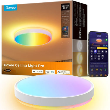 Govee slimme plafondlamp matter rgbicww - 4300 lumen - 15 inch - ø 38 cm