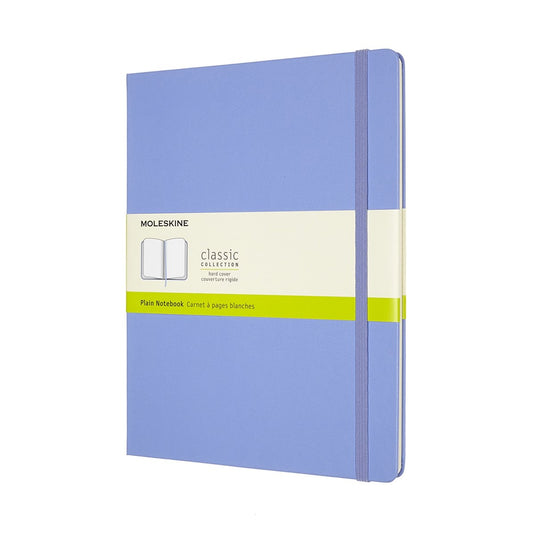 Moleskine classic notitieboek - extra large - hardcover - blanco - hortensia blauw