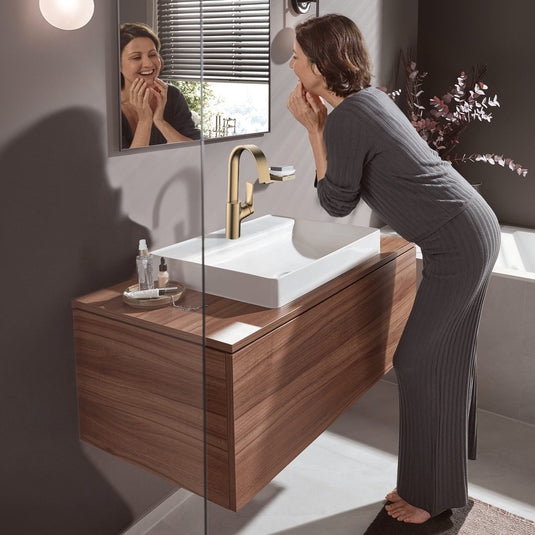 Hansgrohe vivenis ééngreeps wastafelmengkraan 210 met draaibare uitloop en trekwaste brushed bronze
