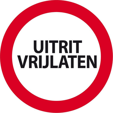Carpoint bord uitrit vrijlaten ø 24 cm – kunststof – opvallend rood wit zwart – eenvoudige montage