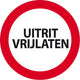 Carpoint bord uitrit vrijlaten ø 24 cm – kunststof – opvallend rood wit zwart – eenvoudige montage