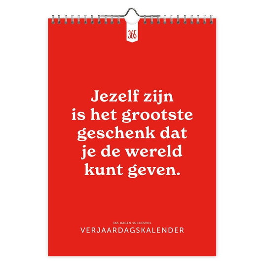 365 dagen succesvol a4 verjaardagskalender