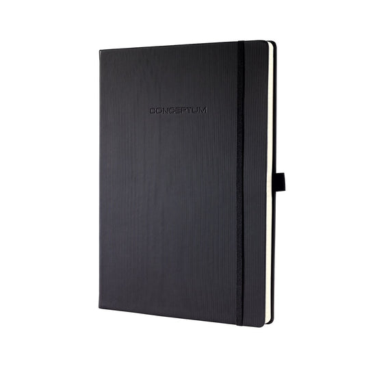 Sigel notitieboek - conceptum pure - a4+ - zwart - hardcover - 194 pagina's- 80 grams - lijn - si-co116