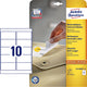 Avery etiketten 96 x 50,5 mm papier wit 300 stuks