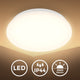 B.k.licht - led plafondlamp met bewegingsmelder - badkamerverlichting - 27x6 cm (dxh) - wit