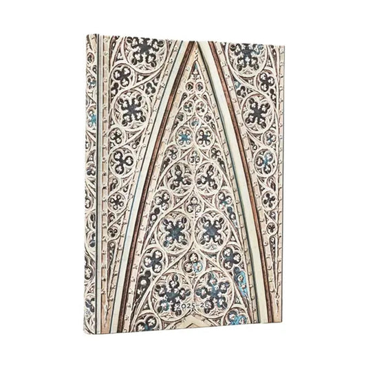 Paperblanks 2026 vault of the milan cathedral (duomo di milano) midi 18-month horizontal hardcover flexi dayplanner 2025-2026 (wrap closure)