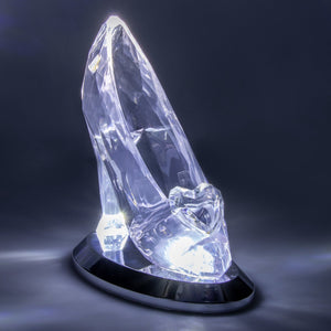Paladone cinderella glass slipper 3d light – officieel gelicentieerde disney prinses lamp, 19 cm, usb of batterijvoeding-
