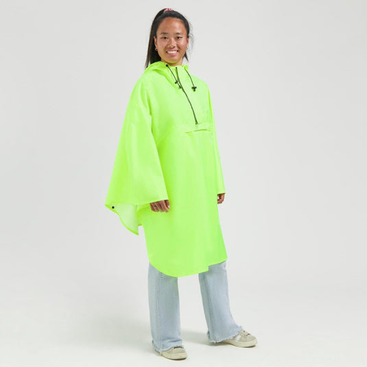 Rogelli commuter core regenponcho - waterdicht - fluorgeel - one size