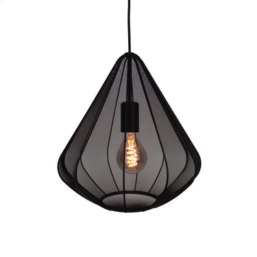 Eglo dolwen hanglamp - e27 - ø 33,5 cm - zwart - textiel