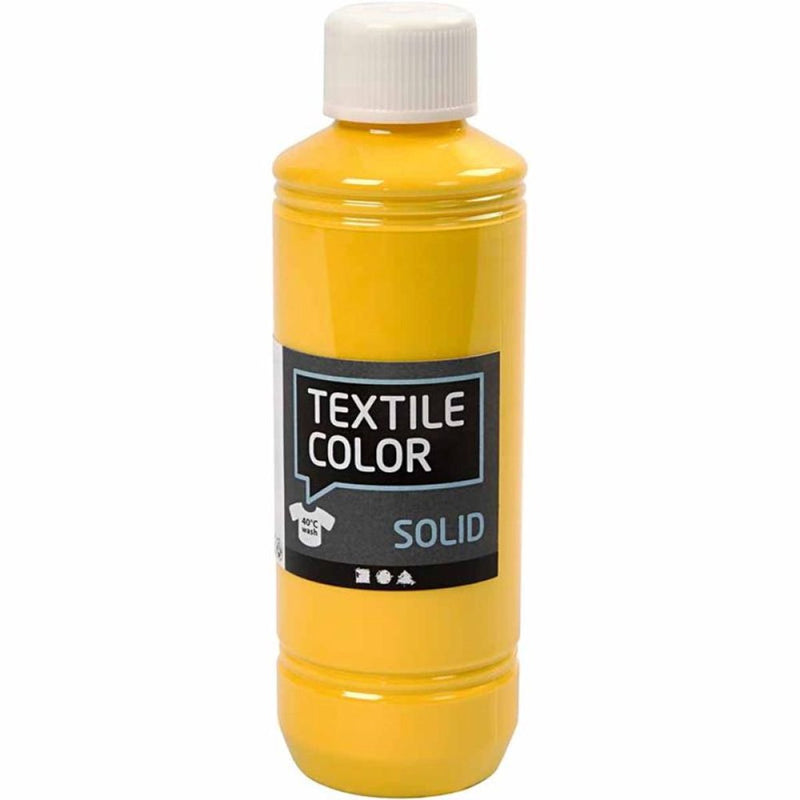 Afbeelding laden in galerijviewer, Creotime textile color dekkende textielverf - geel, 250ml
