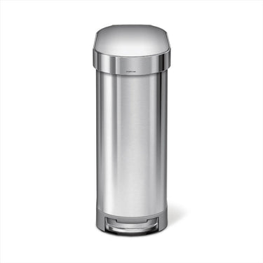 Simplehuman slimline prullenbak - 45 liter - zilver rvs
