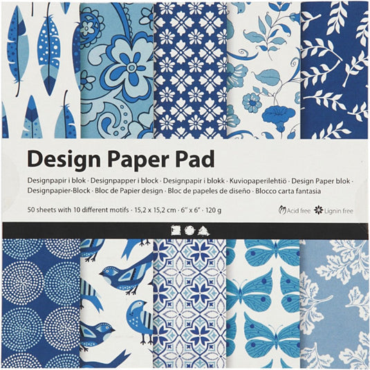 Creativ company cc design papier blok 15,2x15,2 cm 50 vel