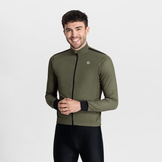 Rogelli core heren fietsshirt - lange mouw - 3 achterzakken - groen