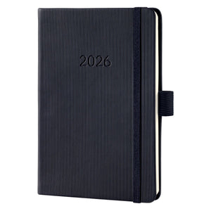 Sigel weekagenda 2026 conceptum - formaat a6 - met extra notitieruimte - zwart - hardcover - si-c2615