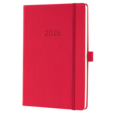Sigel weekagenda 2026 conceptum - formaat a5 - rood - hardcover - si-c2664