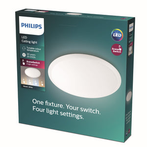 Philips led philips wawel plafonnière - wit - klein - 17 w