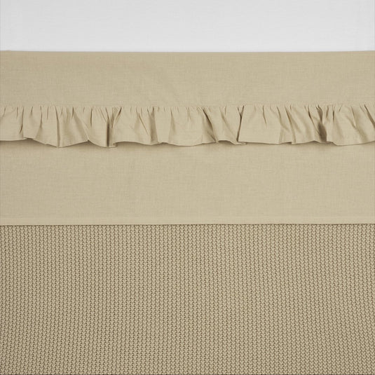 Meyco baby ruffle ledikant laken - sand - 100x150cm - 0.3 tog