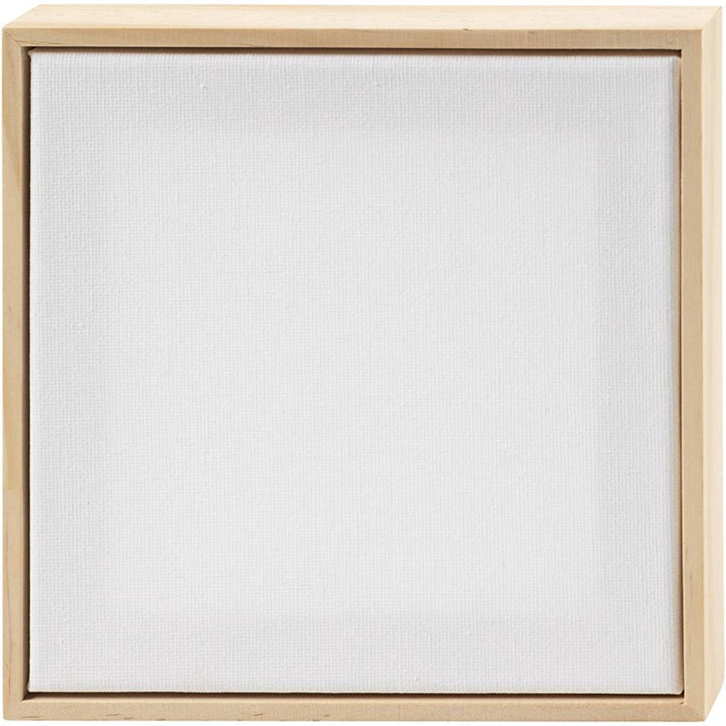 ギャラリービューアに画像をロードする, Creativ company gespannen canvas met lijst 280gr. 15,8x15,8cm - wit
