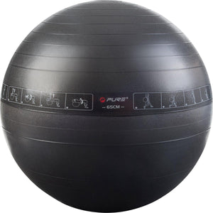 Pure2improve - fitnessbal - met oefeningen - 65 cm - inclusief handpomp