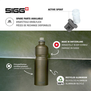 Sigg | move myplanet 0.75l smoked-pearl | aluminium drinkfles