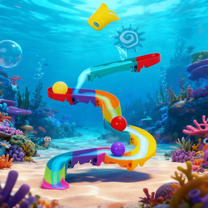 Chargez l'image dans la visionneuse de la galerie, Playgro -splash and slide- waterval glijbaan - badspeelgoed - peuter speelgoed - baby badspeelgoed - speelgoed baby - speelgoed 1 jaar -badspeeltje - water knikkerbaan -waterspeelgoed baby - waterspeelgoed peuters - inclusief 3 balletjes
