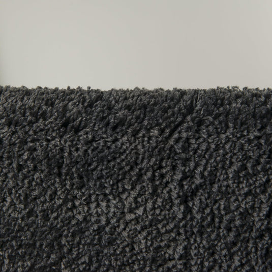 Sealskin angora - badmat 60x60 cm - polyester - donkergrijs