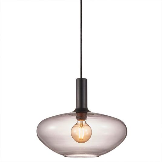 Nordlux alton 35-hanglamp-e27-smoke glas zwart
