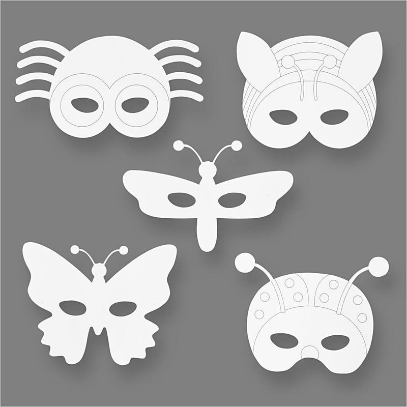 Afbeelding laden in galerijviewer, Creotime https: www.cchobby.nl insectenmaskers-h-14-17-cm-b-19-5-23-cm-230-gr-wit-16-stuk-1-doos
