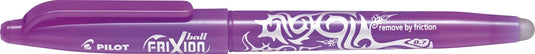 Pilot frixion ballpen 0.7mm uitgumbare pen – doos van 12 - paars