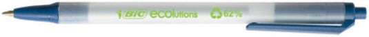 Bic clic stic ecolutions - blauw - 1 stuk - medium punt 1 mm