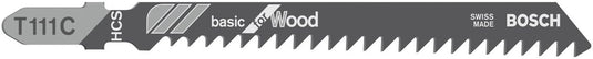 Bosch - decoupeerzaagblad t 111 c basic for wood - 100 stuks