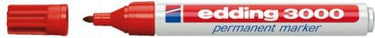 Edding viltstift 3000 rond 1.5-3mm rood blister à 1 stuk