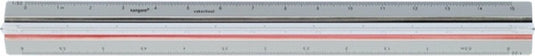 Kangaro schaalstok vakschool - 30 cm - aluminium - schaalverdeling 1:20 25 33,33 50 75 100 - k-760332