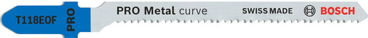 Bosch - decoupeerzaagblad - t118eof - pro metal curve - 83 mm - voor bochten en curves - 2 stuks