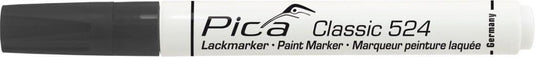 Pica 524 46 classic industrie verf lak marker - zwart - 2-4 mm rond
