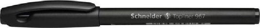 Schneider schrijfwaren schneider fineliner - topliner 967 - 0,4 mm - zwart - doos a 10 stuks - s-9671