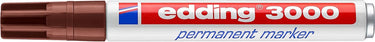 Edding 3000 permanent marker rond - bruin - 1 stuk