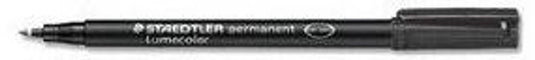 Pen staedtler lumocolor 317 fiber 1mm zwart watervast