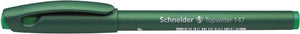 Schneider schrijfwaren fineliner schneider topwriter 147 0,6 mm groen doos met 10 stuks