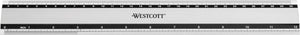 Westcott liniaal - 30cm 12 inch - aluminium - met anti slip - ac-e10191