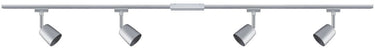 Paulmann urail railspot cover startersset gu10 max. 4x10w dimbaar 230v chroom mat, chroom