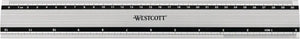 Westcott liniaal - 50 cm 19 inch - aluminium - met anti slip - ac-e10193