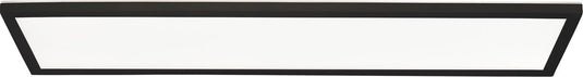 Brilliant milton - plafondlamp badkamer - led 24w - 4000k - ip44 - zwart wit