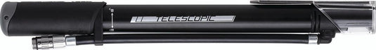 Bbb cycling traveller telescopic mini fietspomp - kleine fietspomp met drukmeter - stabiel en krachtig - zwart - bmp-53