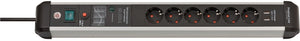 Brennenstuhl premium-protect-line 60.000a stekkerdoos met overspanningsbeveiliging en usb 6-voudig 3m h05vv-f 3g1,5