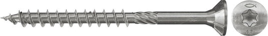 Fischer 100x power-fast 6 x 180 senkkopf roestvrij staal a2 deeldraad binnenvierkant tx - 657409